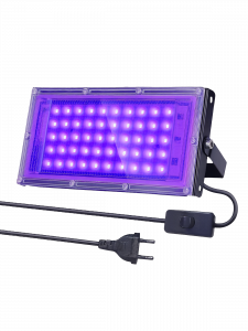 Ультрафиолетовый прожектор, UV LED Flood Light, УФ лампа 50Вт Огонёк OG-LDP49B